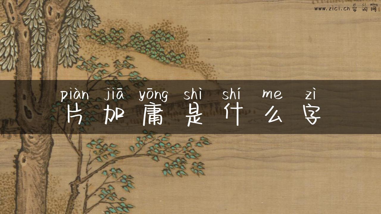 片加庸是什么字