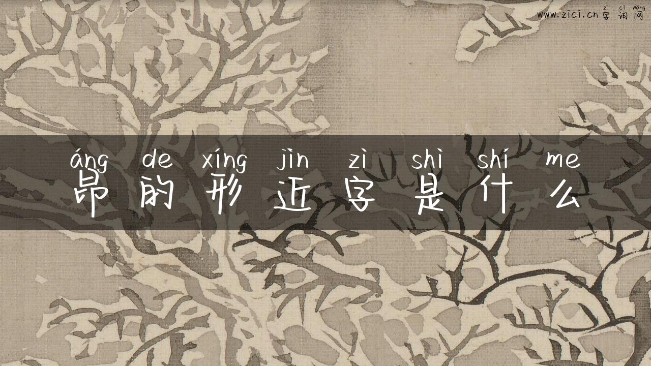 昂的形近字是什么