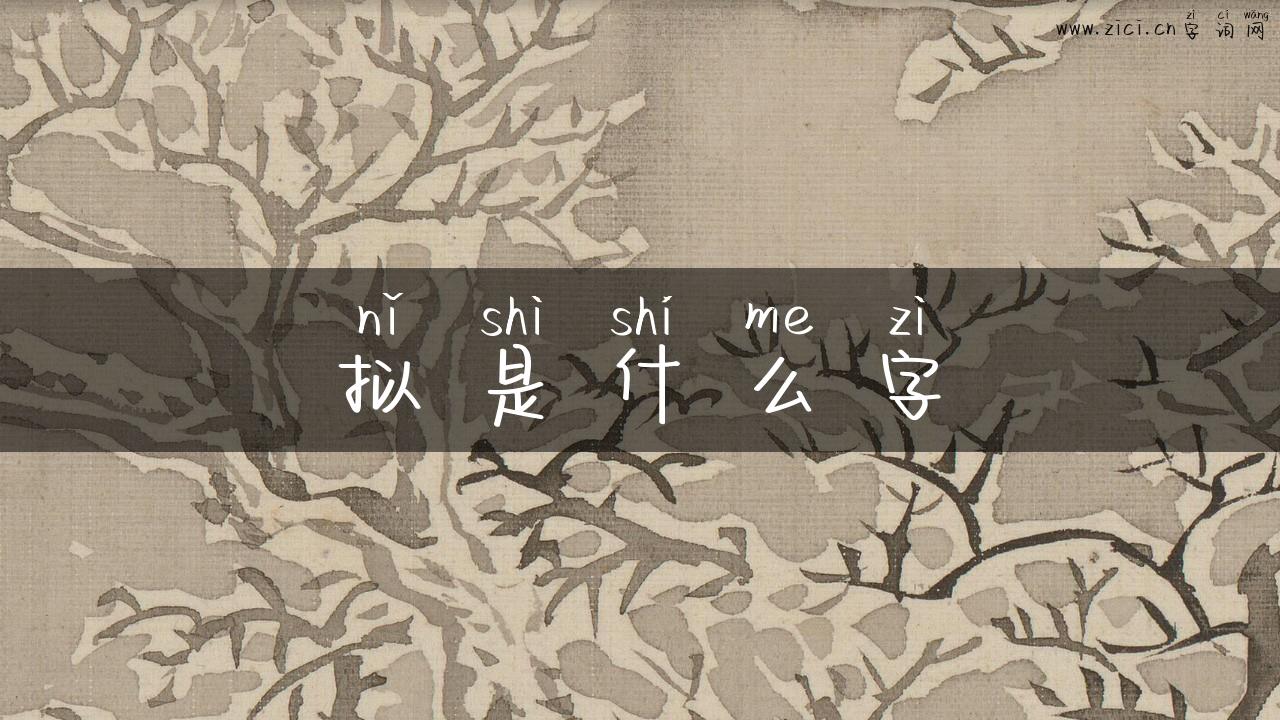 拟是什么字