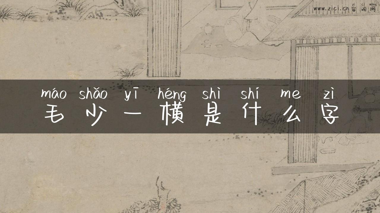 毛少一横是什么字