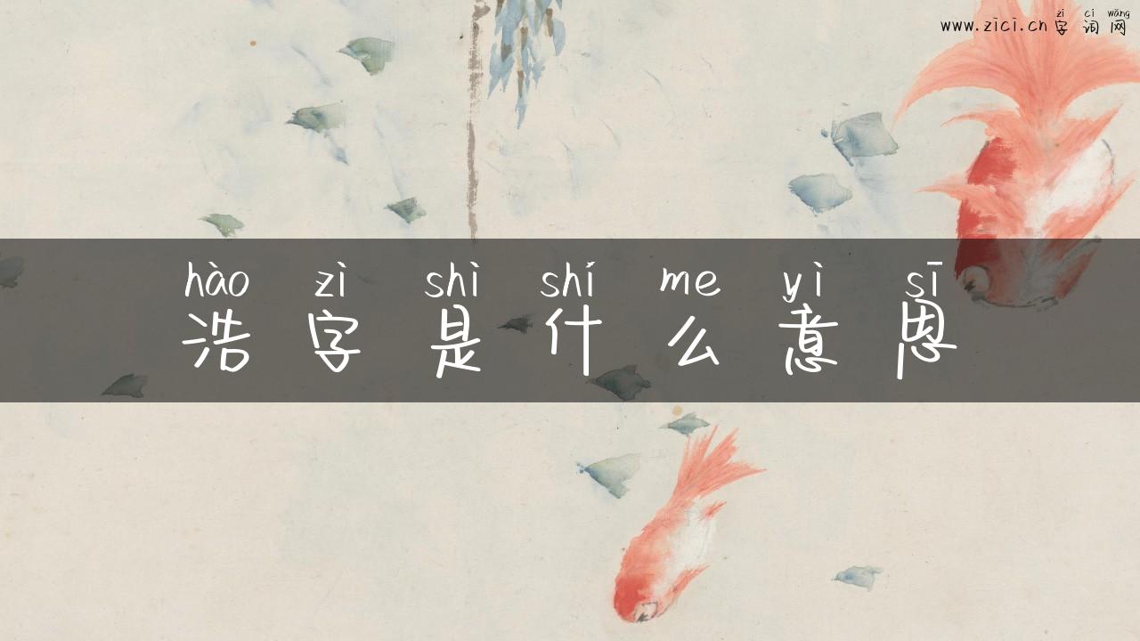 浩字是什么意思