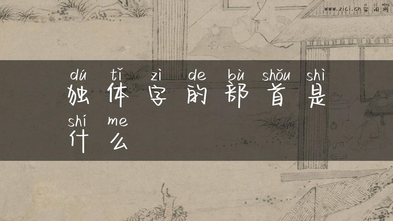 独体字的部首是什么