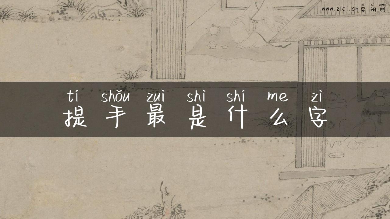 提手最是什么字