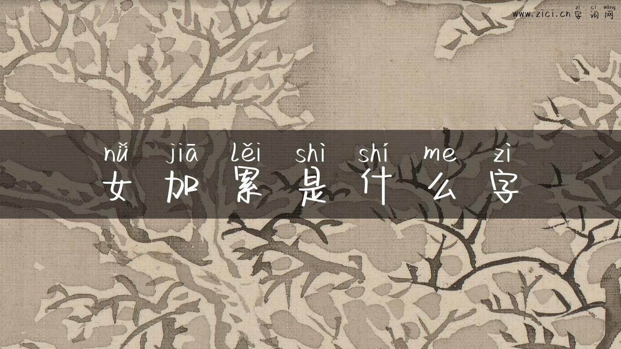 女加累是什么字