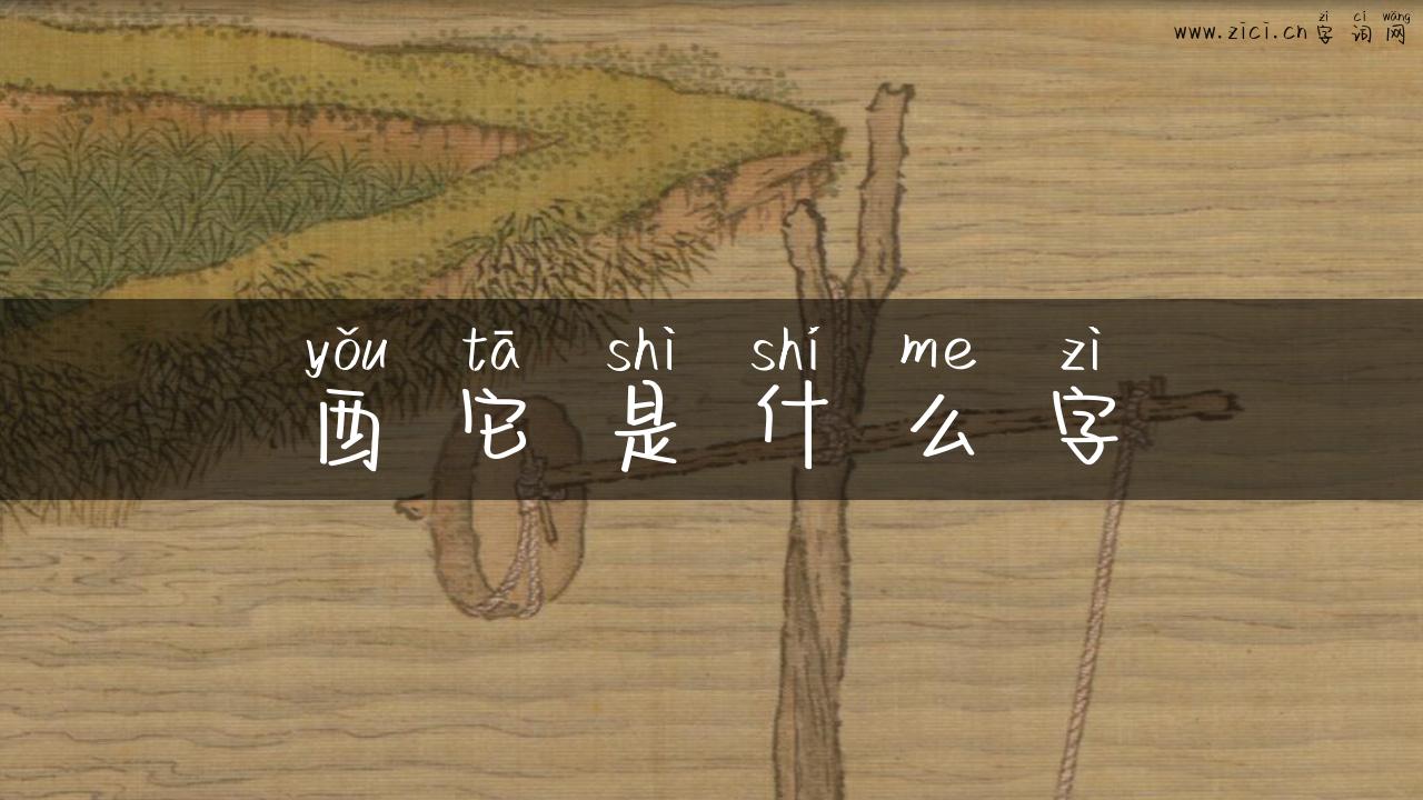 酉它是什么字