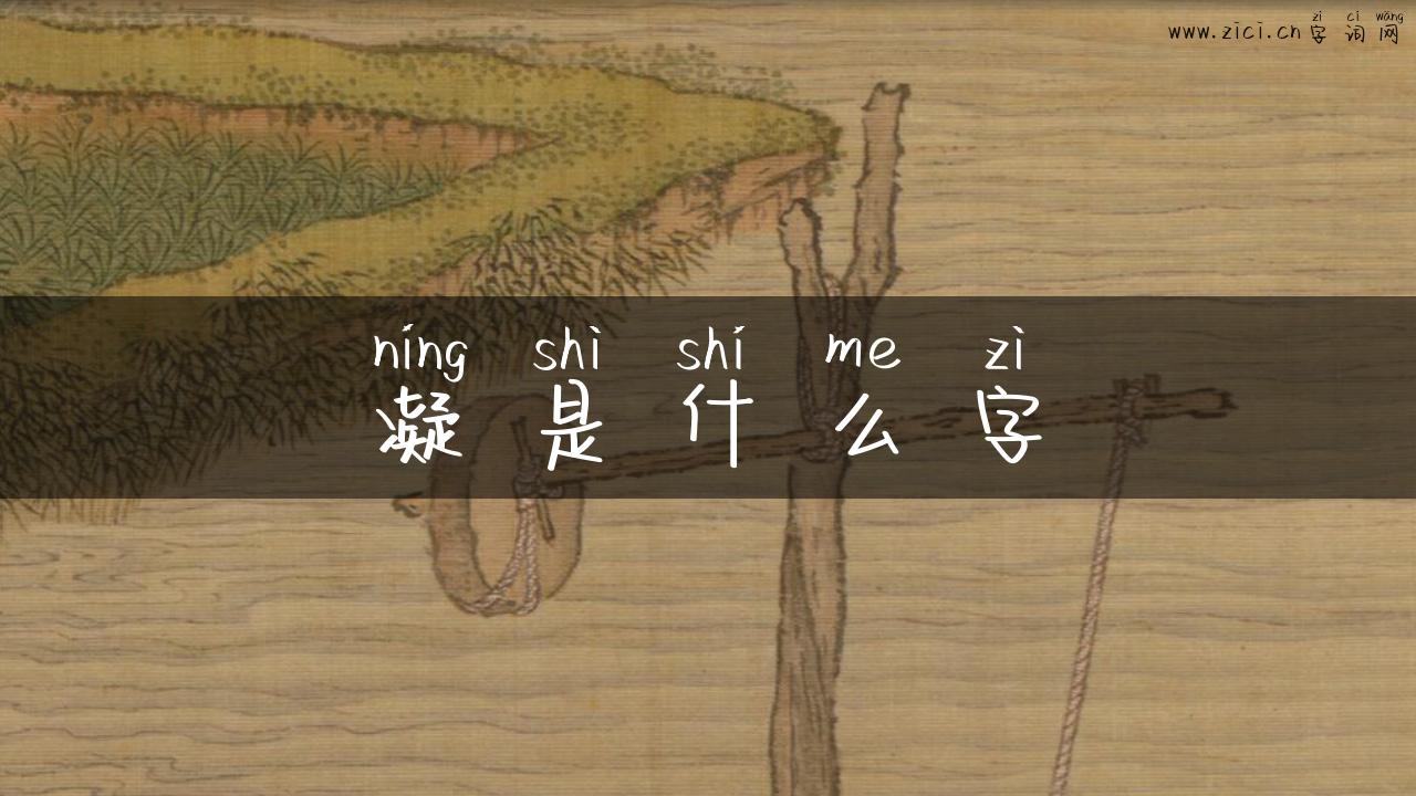 凝是什么字