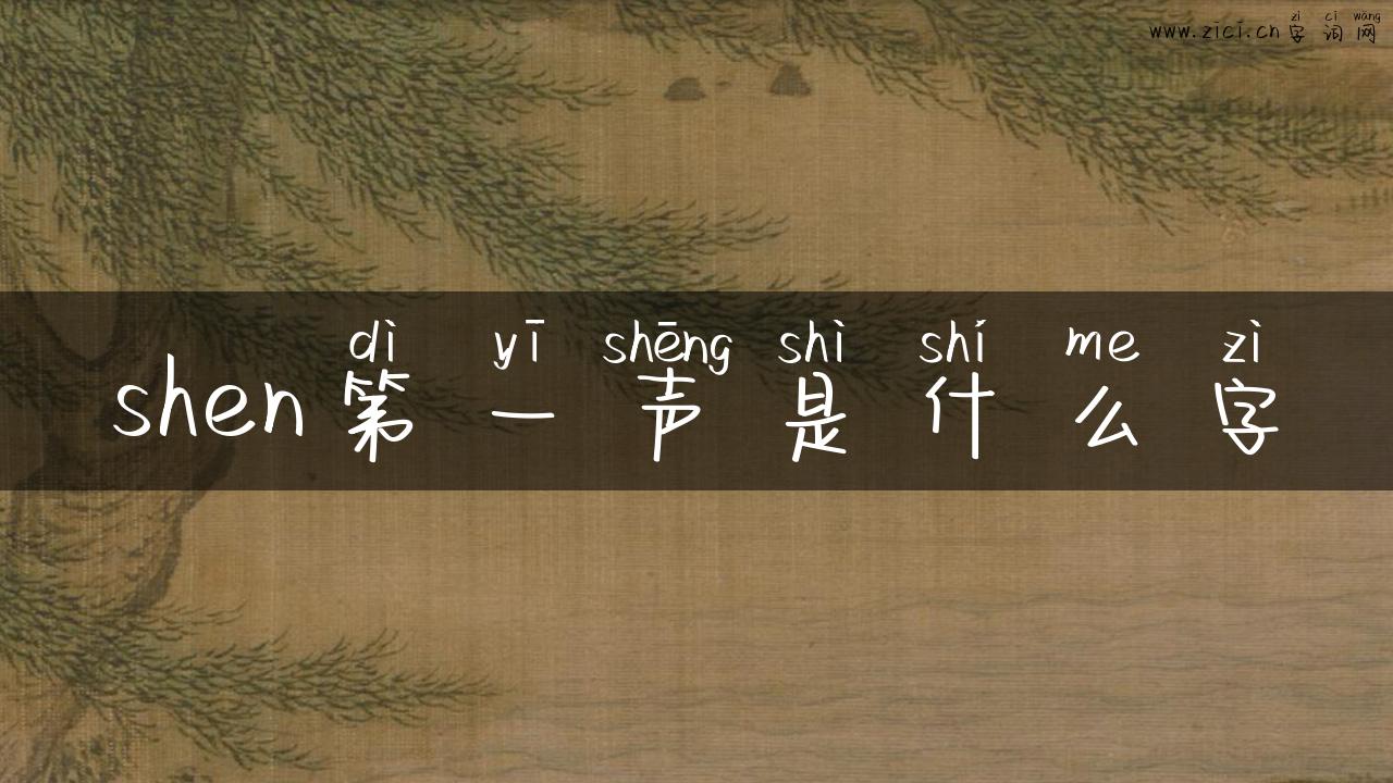 shen第一声是什么字