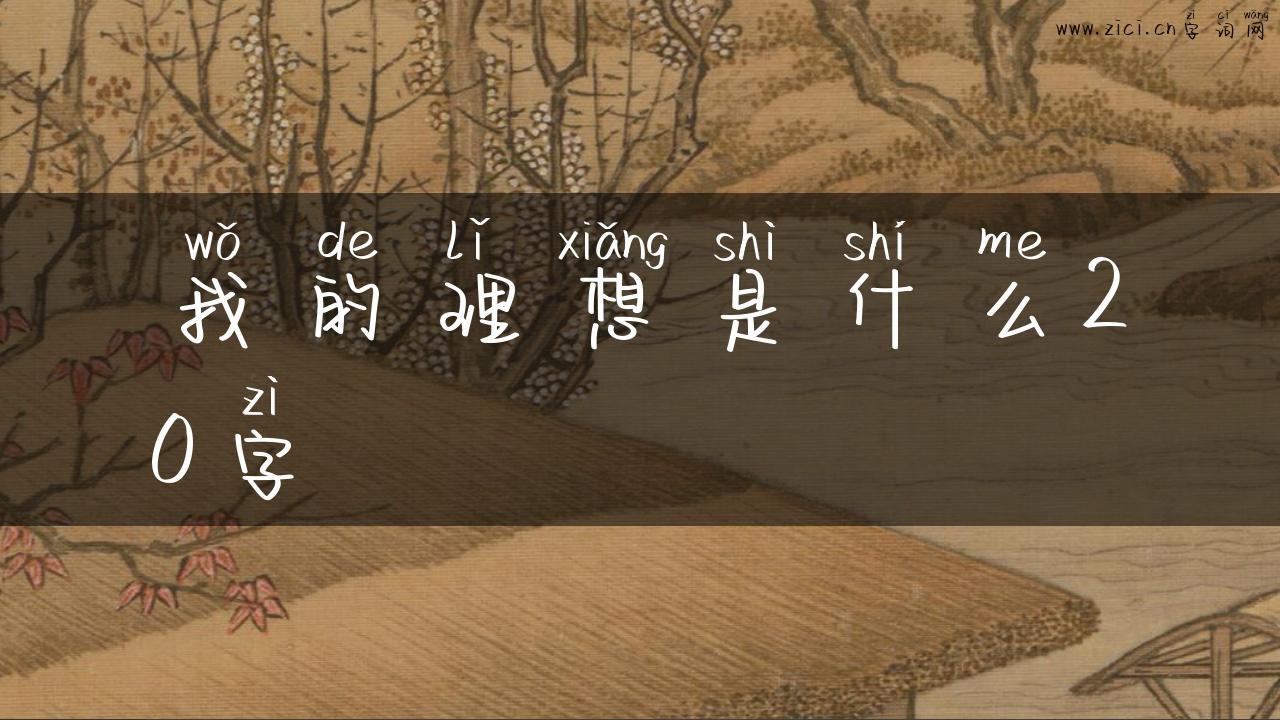 我的理想是什么20字