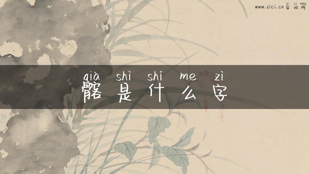 髂是什么字