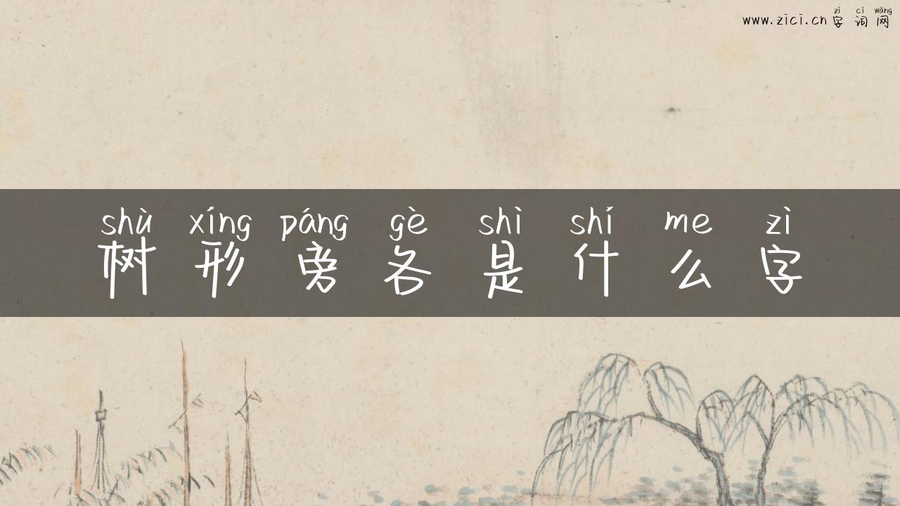 树形旁各是什么字