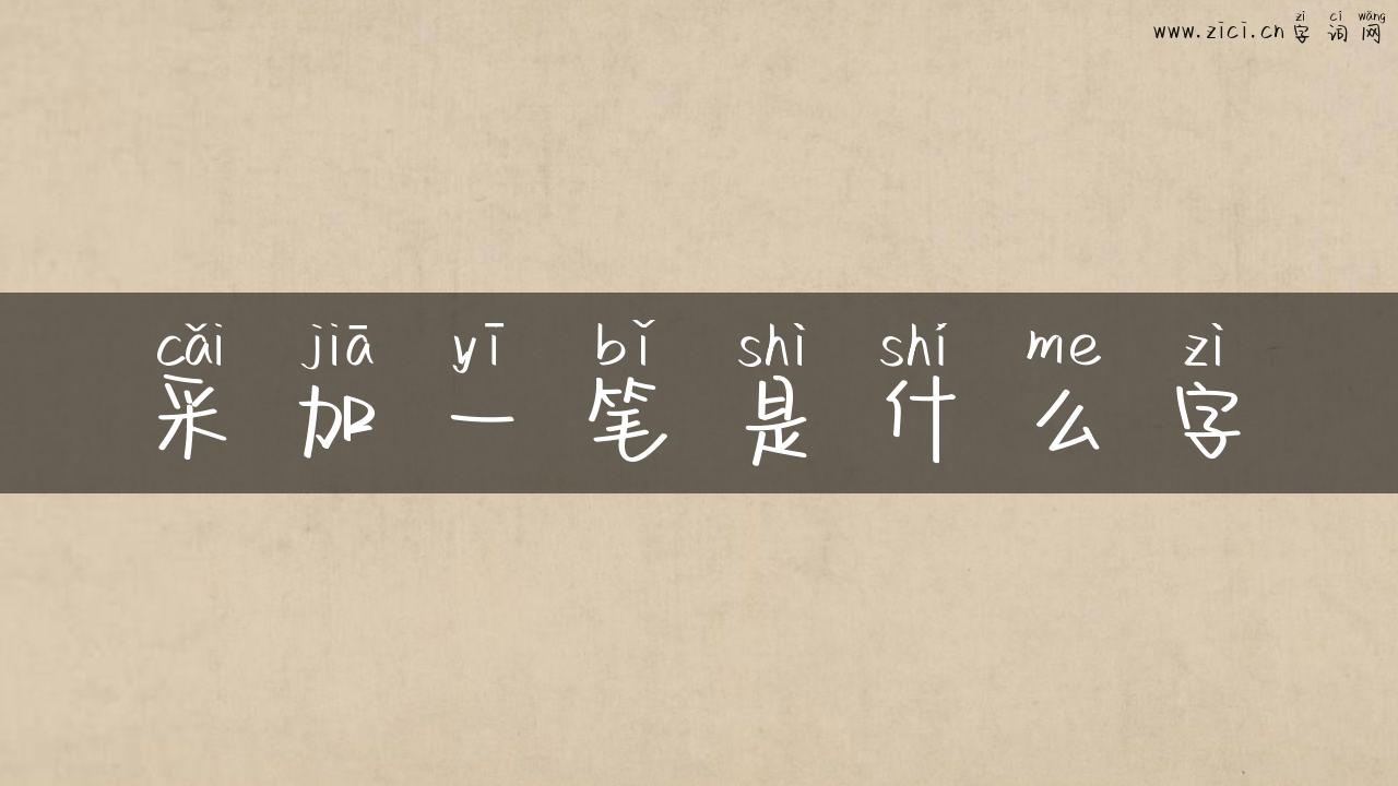 采加一笔是什么字