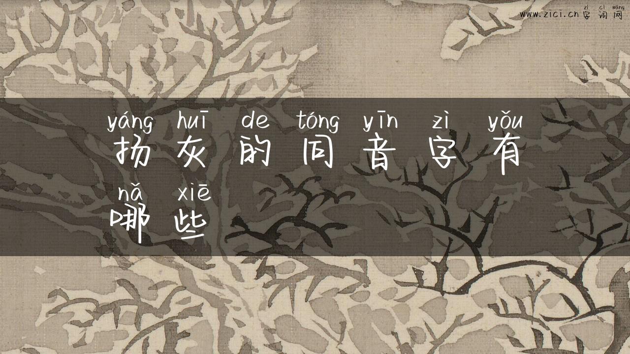 扬灰的同音字有哪些