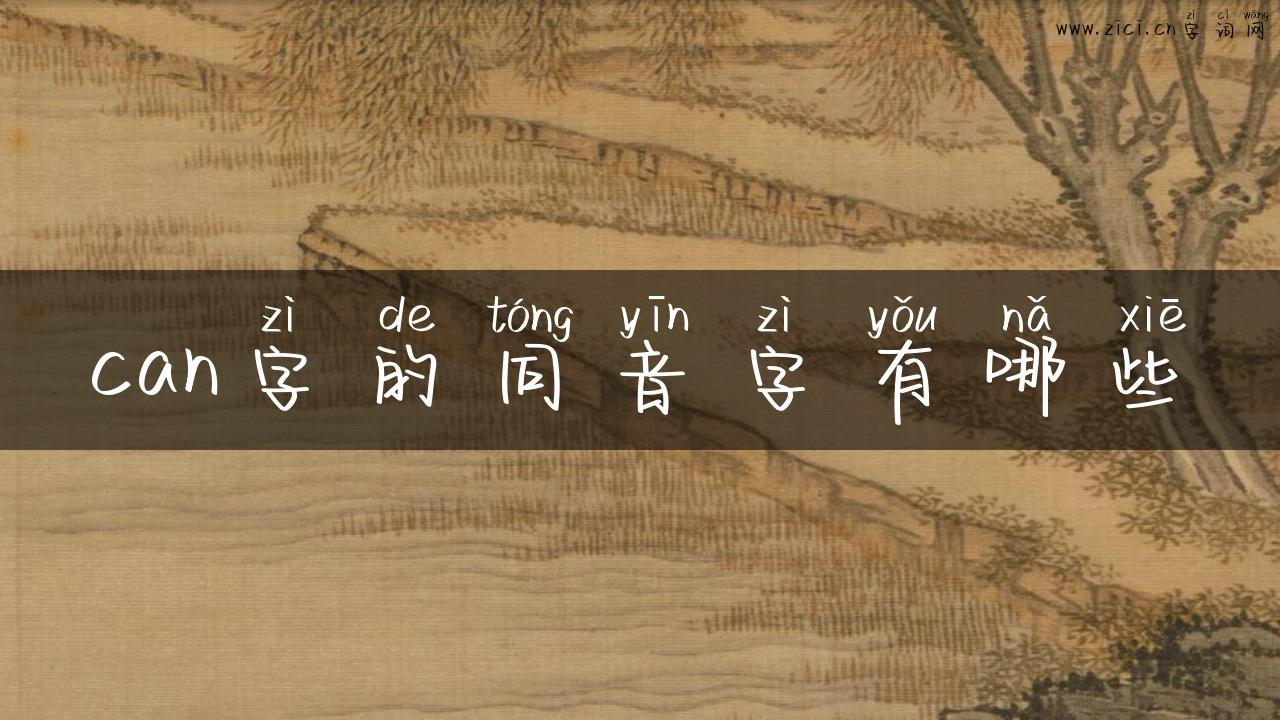 can字的同音字有哪些