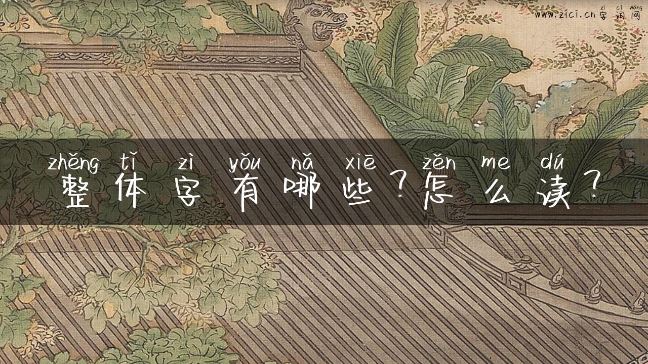 整体字有哪些？怎么读？