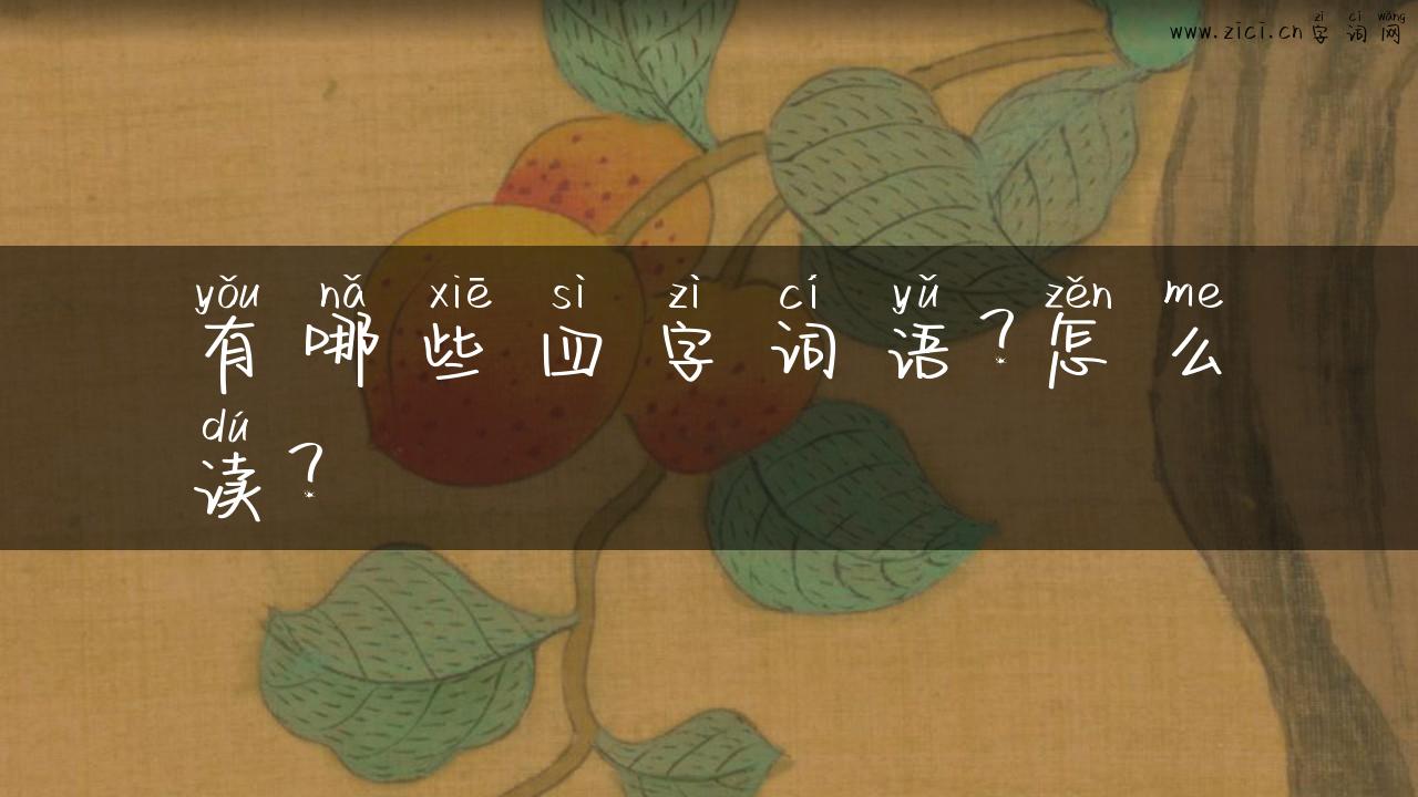 有哪些四字词语？怎么读？