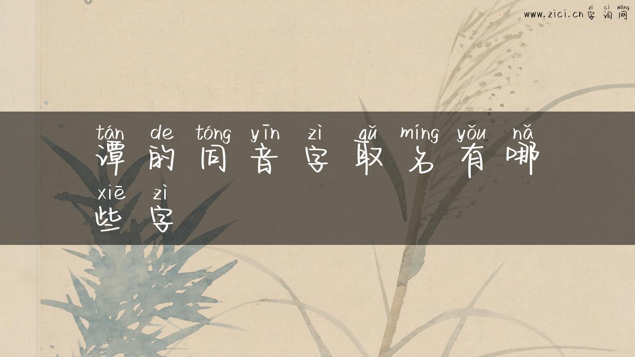 谭的同音字取名有哪些字