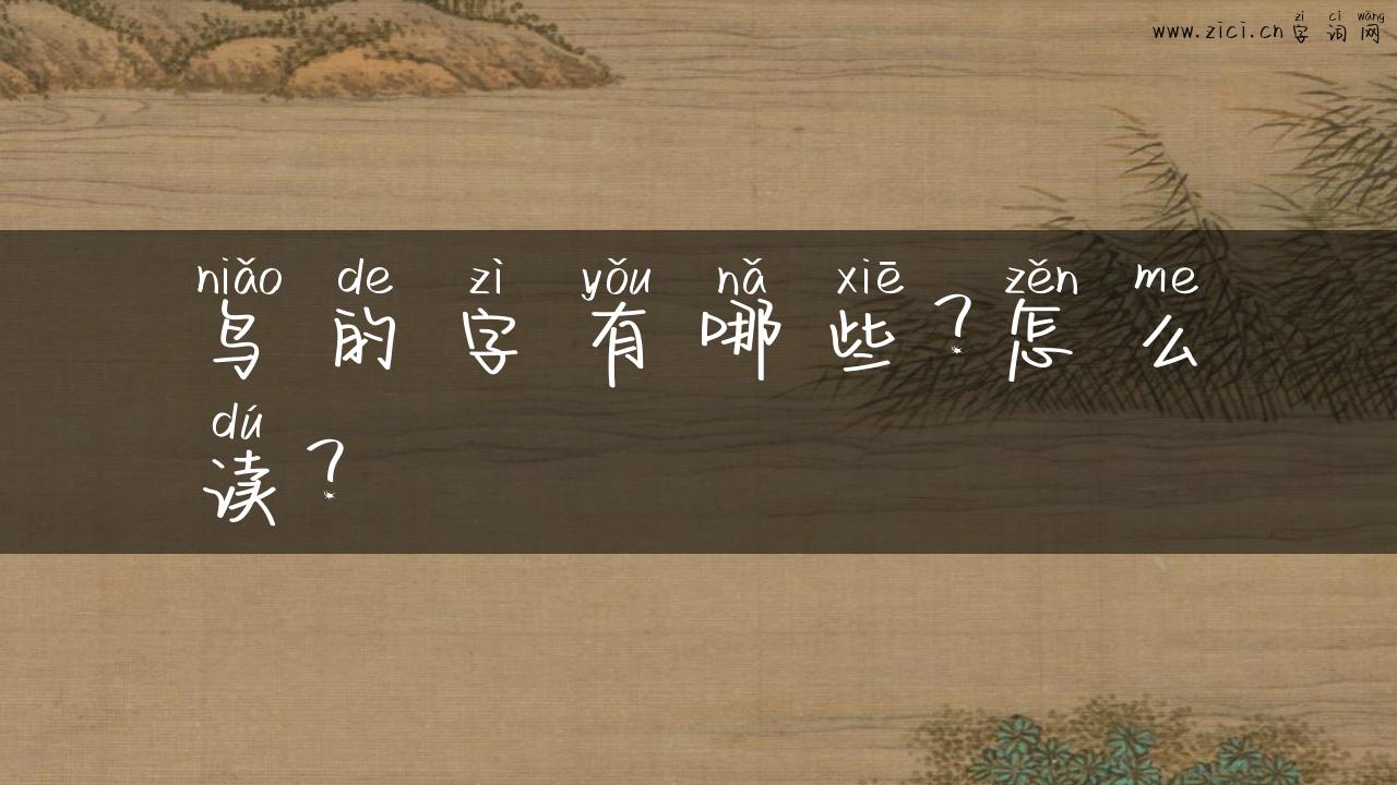 鸟的字有哪些？怎么读？