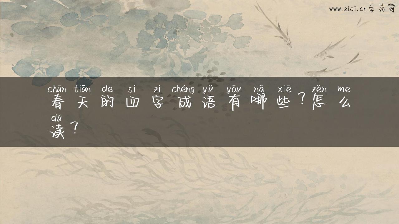 春天的四字成语有哪些？怎么读？