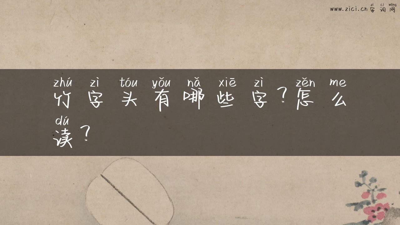 竹字头有哪些字？怎么读？