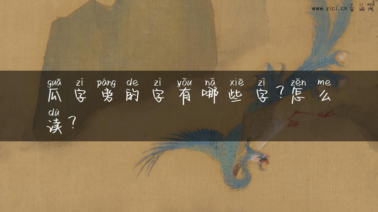 瓜字旁的字有哪些字？怎么读？