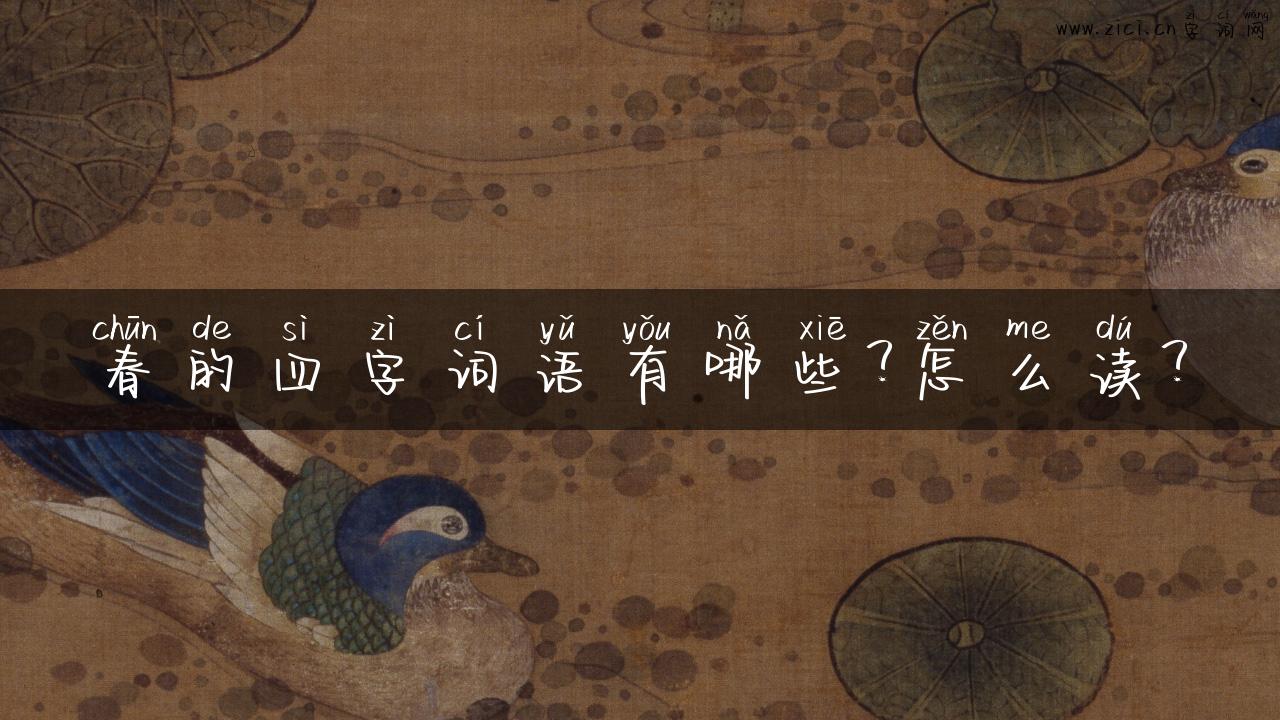 春的四字词语有哪些？怎么读？