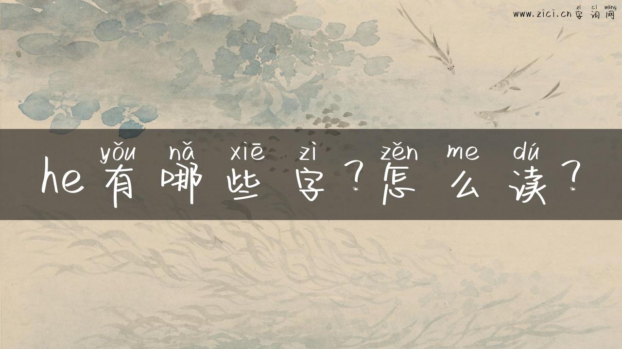 he有哪些字？怎么读？