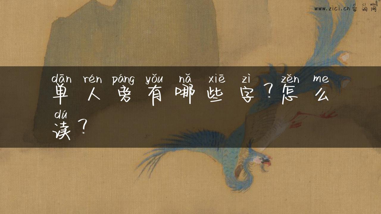 单人旁有哪些字？怎么读？