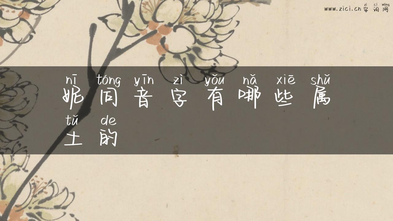 妮同音字有哪些属土的