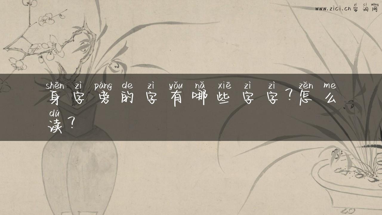 身字旁的字有哪些字字？怎么读？