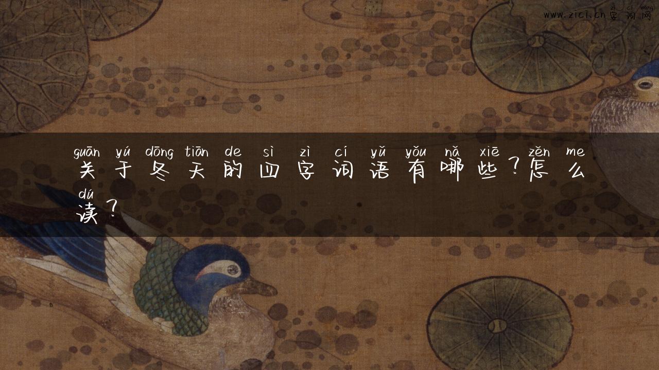 关于冬天的四字词语有哪些？怎么读？