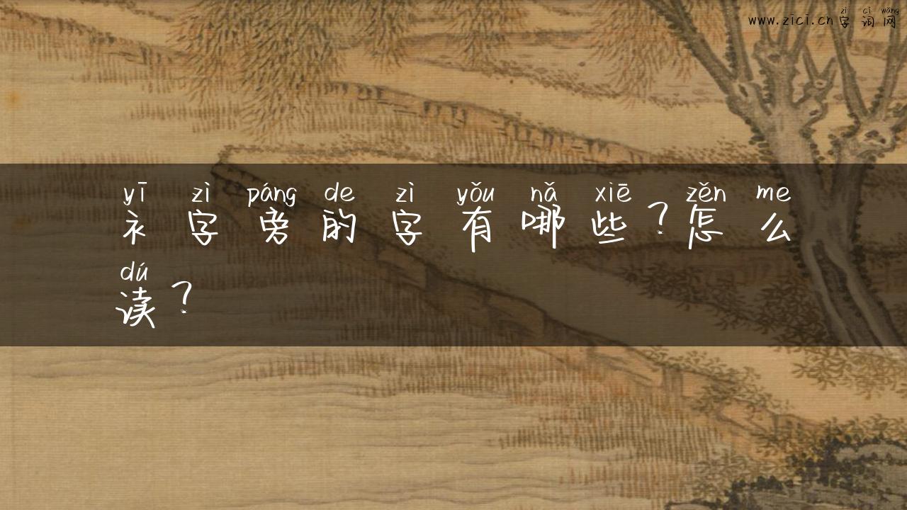 衤字旁的字有哪些？怎么读？