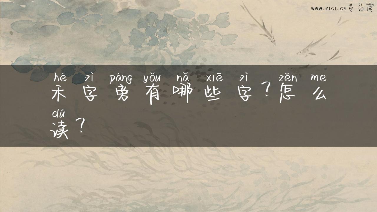 禾字旁有哪些字？怎么读？
