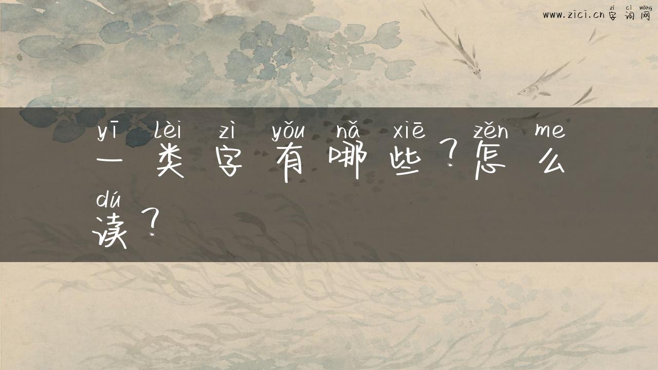 一类字有哪些？怎么读？