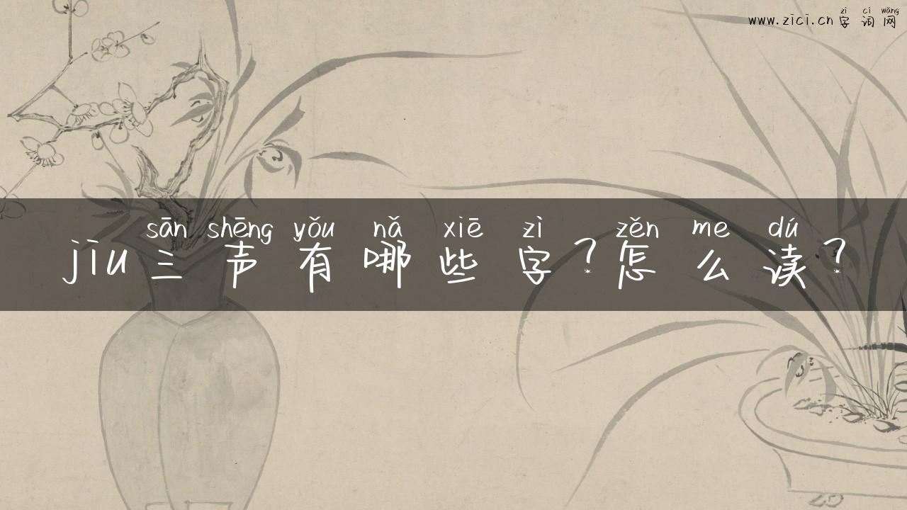 jiu三声有哪些字？怎么读？