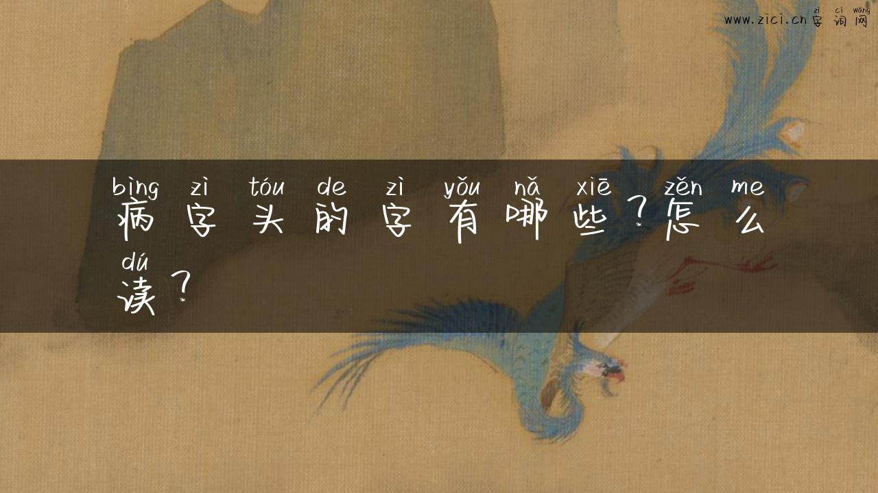 病字头的字有哪些？怎么读？