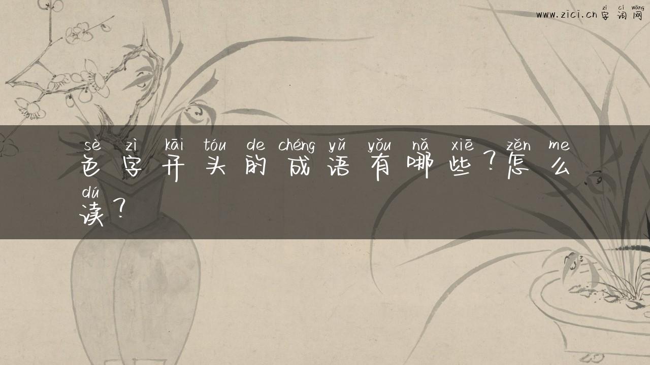 色字开头的成语有哪些？怎么读？