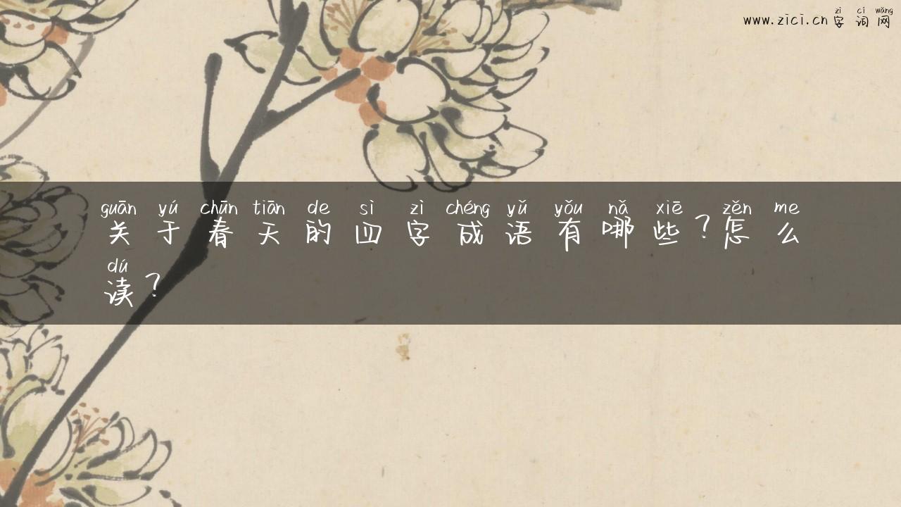 关于春天的四字成语有哪些？怎么读？