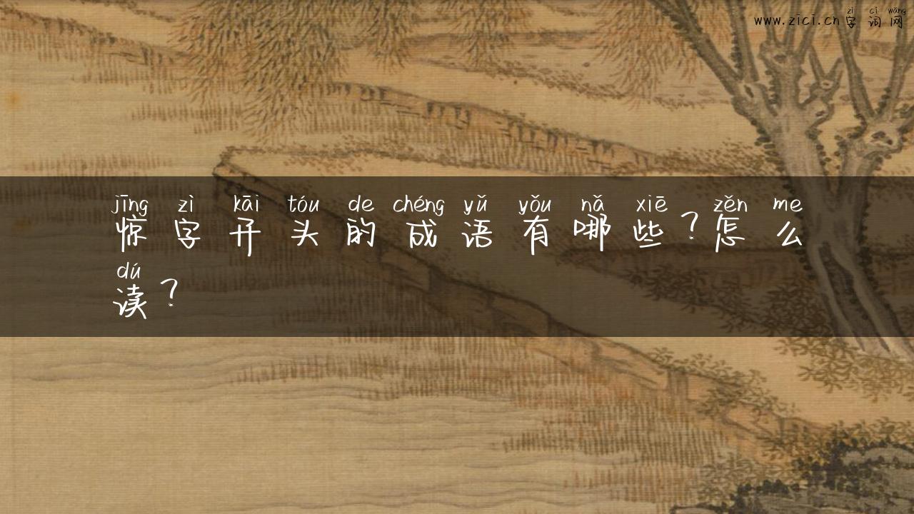 惊字开头的成语有哪些？怎么读？