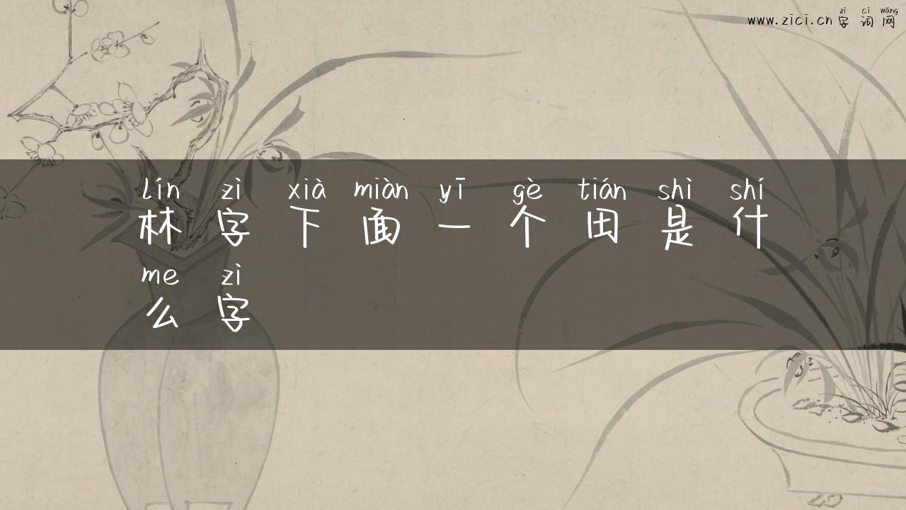 林字下面一个田是什么字