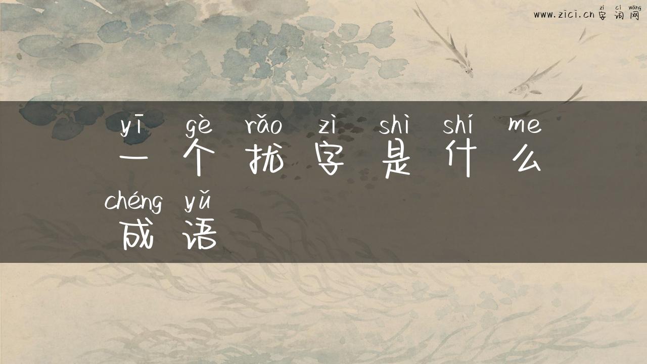 一个扰字是什么成语