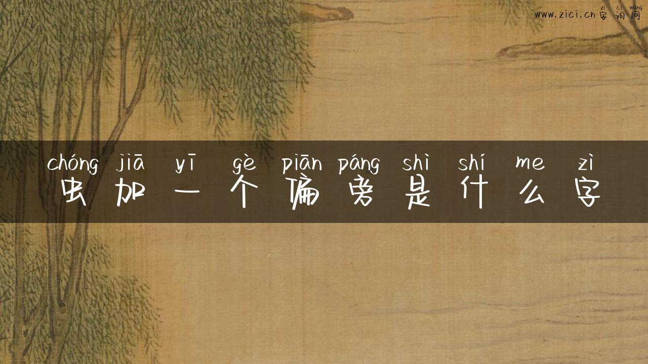 虫加一个偏旁是什么字