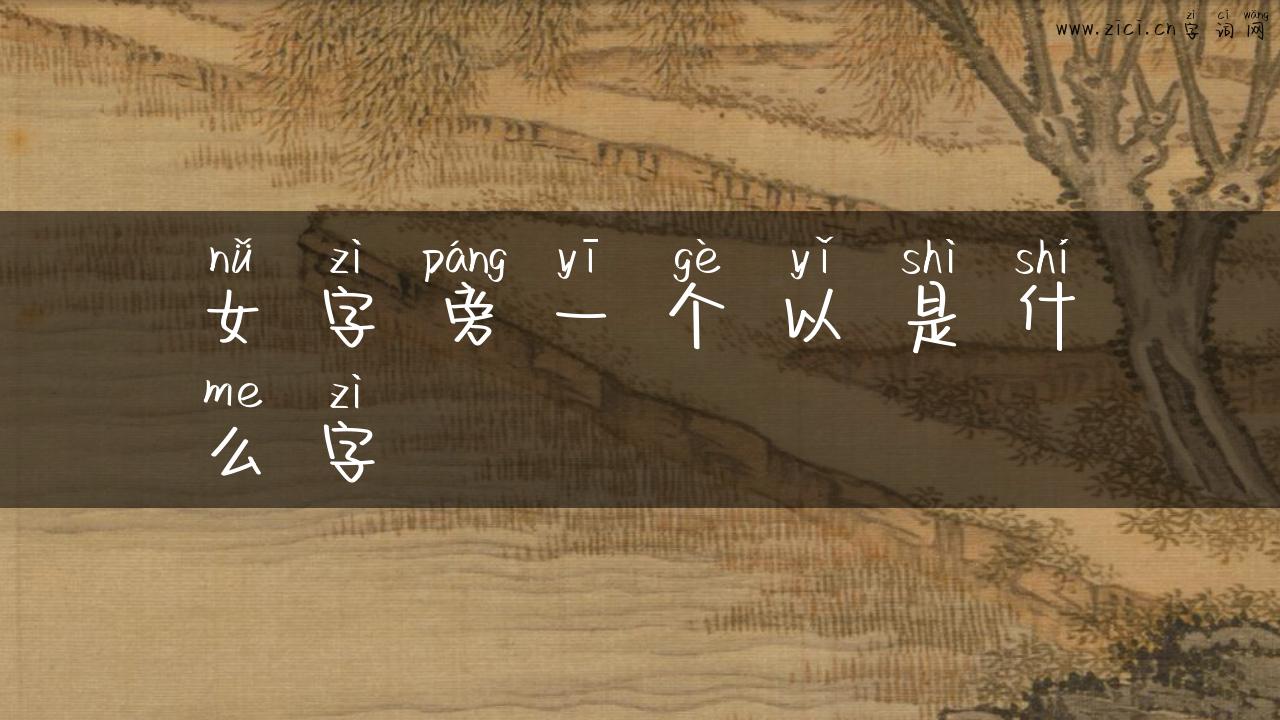 女字旁一个以是什么字