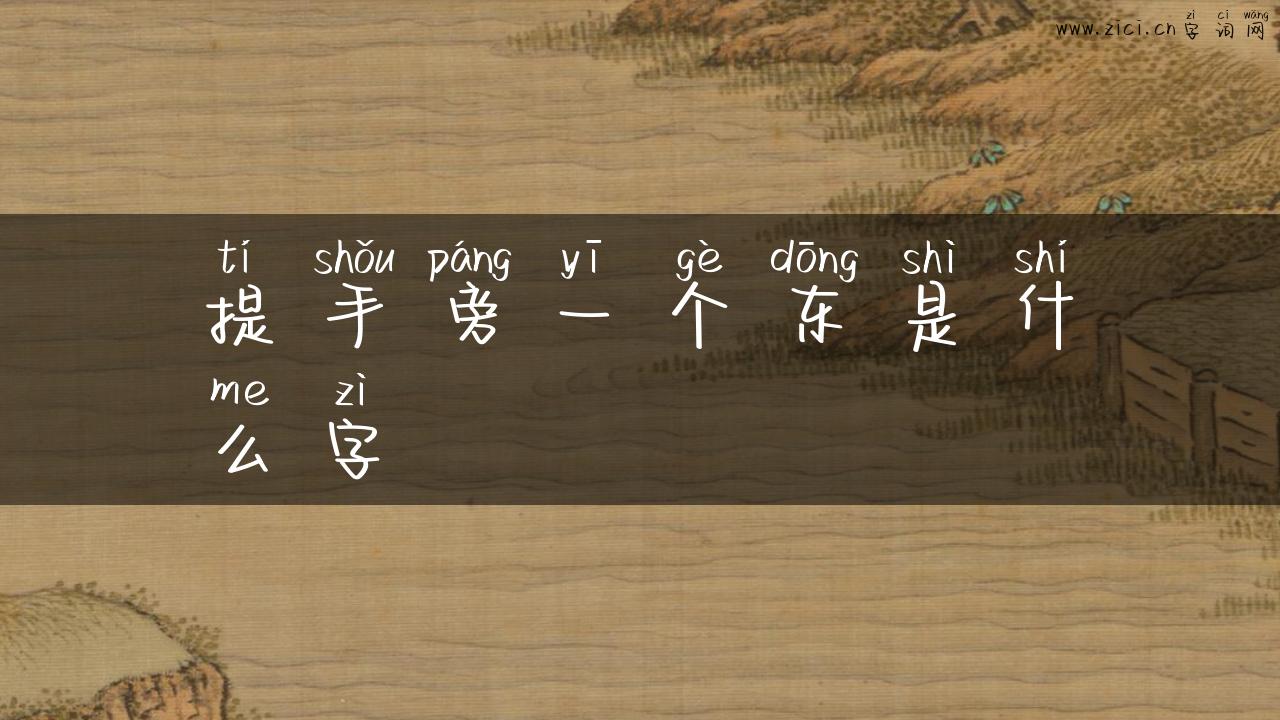 提手旁一个东是什么字