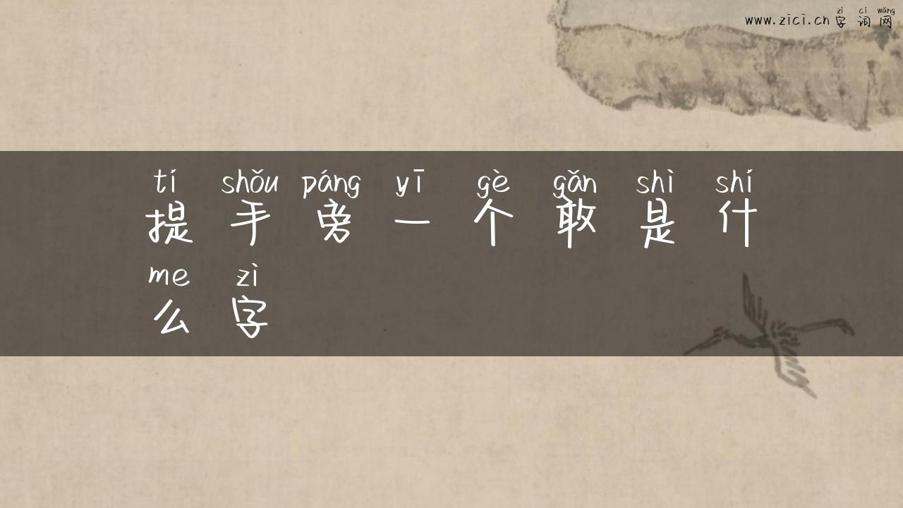 提手旁一个敢是什么字