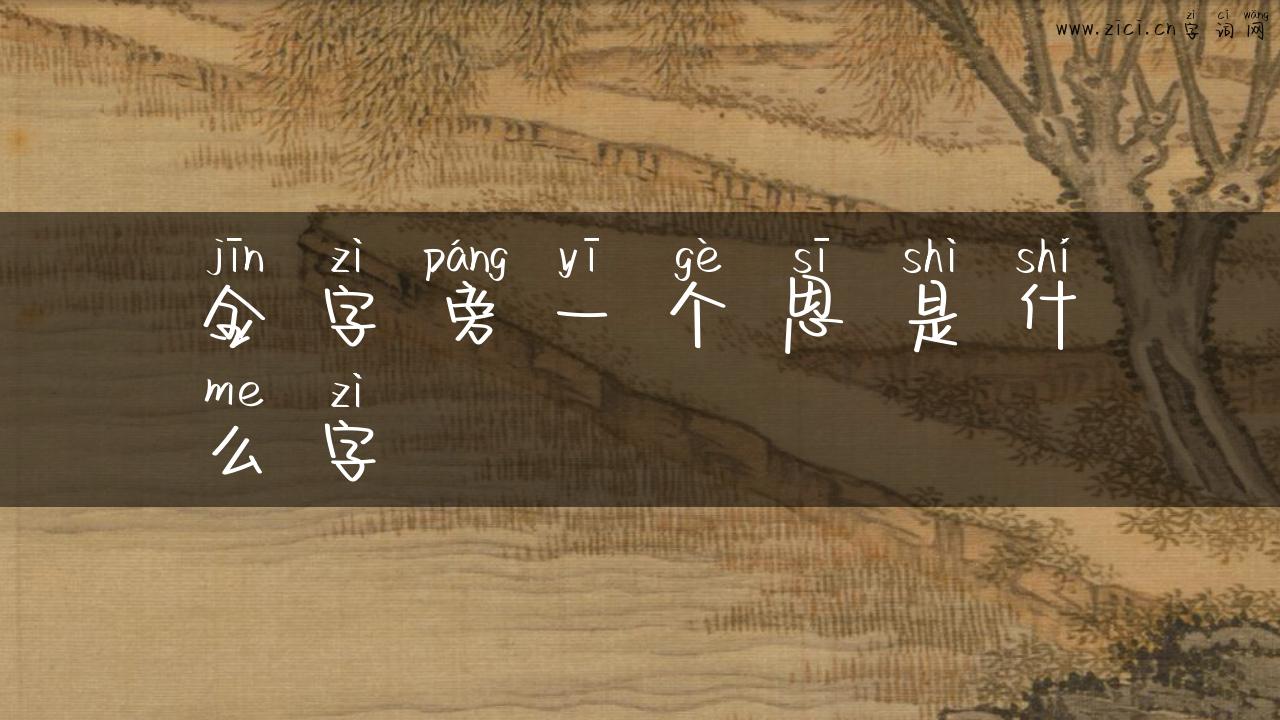 金字旁一个思是什么字