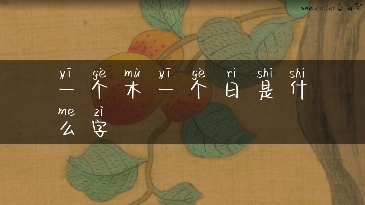 一个木一个日是什么字