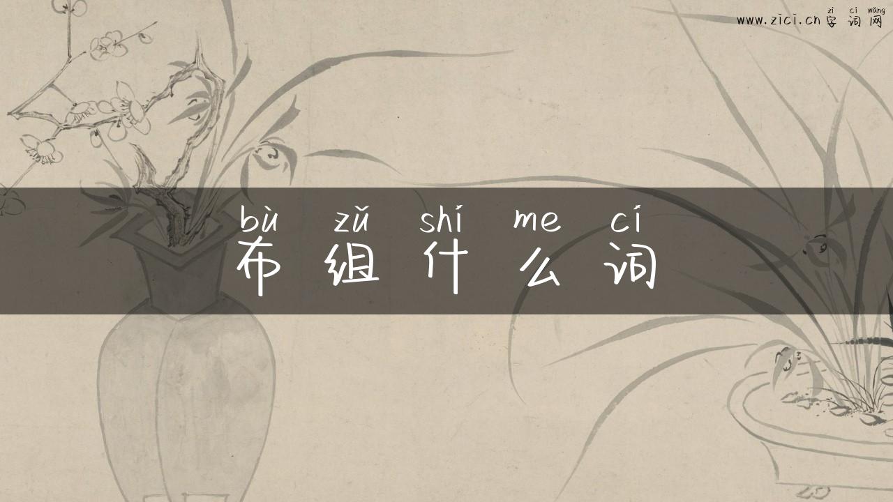 布组什么词