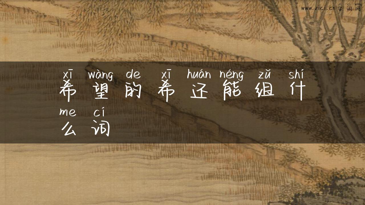希望的希还能组什么词