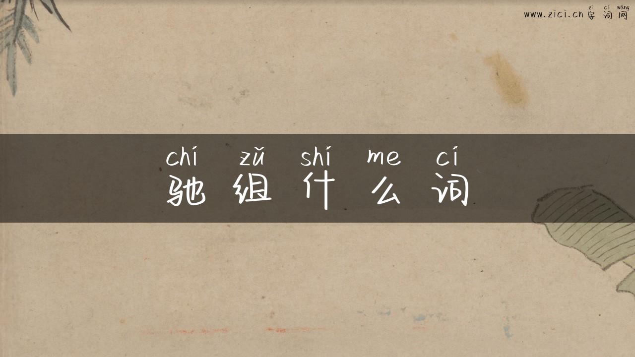 驰组什么词