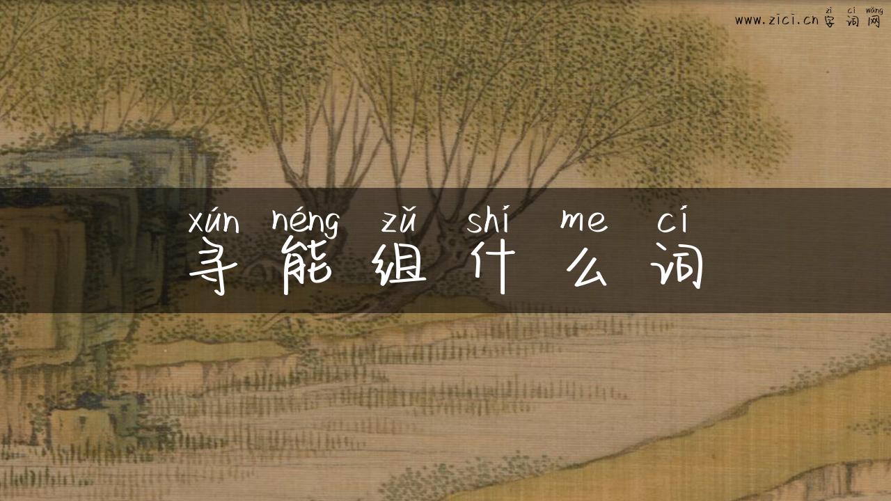 寻能组什么词